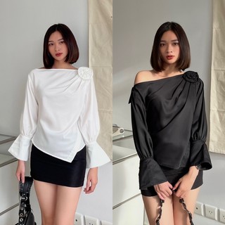 Lalia Shirt - Áo sơ mi đính hoa thủ công - Somalyng.studio