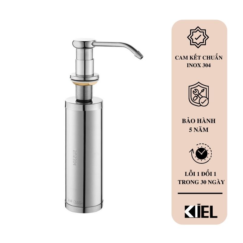 Bình xịt xà phòng rửa chén inox 304 gắn chậu rửa bát - Bộ phụ kiện rửa cốc chén đa năng gắn chậu rửa bát