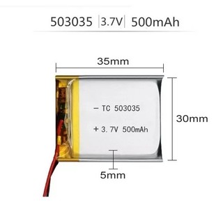 Pin lipo polymer 3.7v 500mah 503035 , dùng cho các thiết bị điện tử