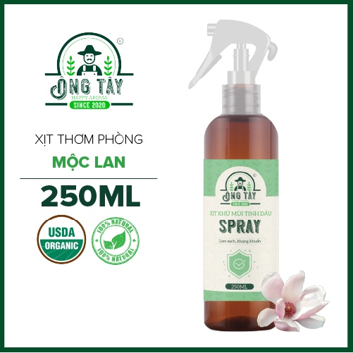 Xịt thơm phòng Tinh Dầu Hoa Mộc Lan ÔNG TÂY dung tích 250ml/ 1L Xịt Đuổi Muỗi Hiệu Quả