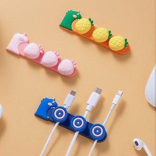 Kẹp cố định dây cáp, dây sạc điện thoại/ máy tính, giá đỡ cố định dây cáp chất liệu silicon gắn tường suowu