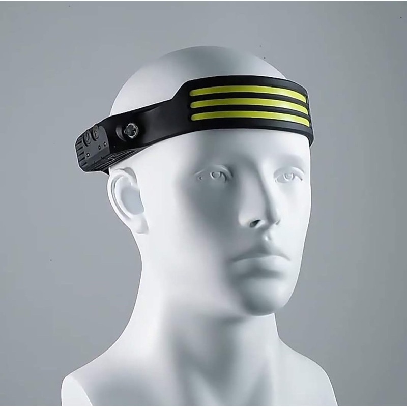 ĐÈN LED ĐỘI ĐẦU SILICONE  SIÊU NHẸ, CHỐNG NƯỚC, CẢM BIẾN TẮT BẬT