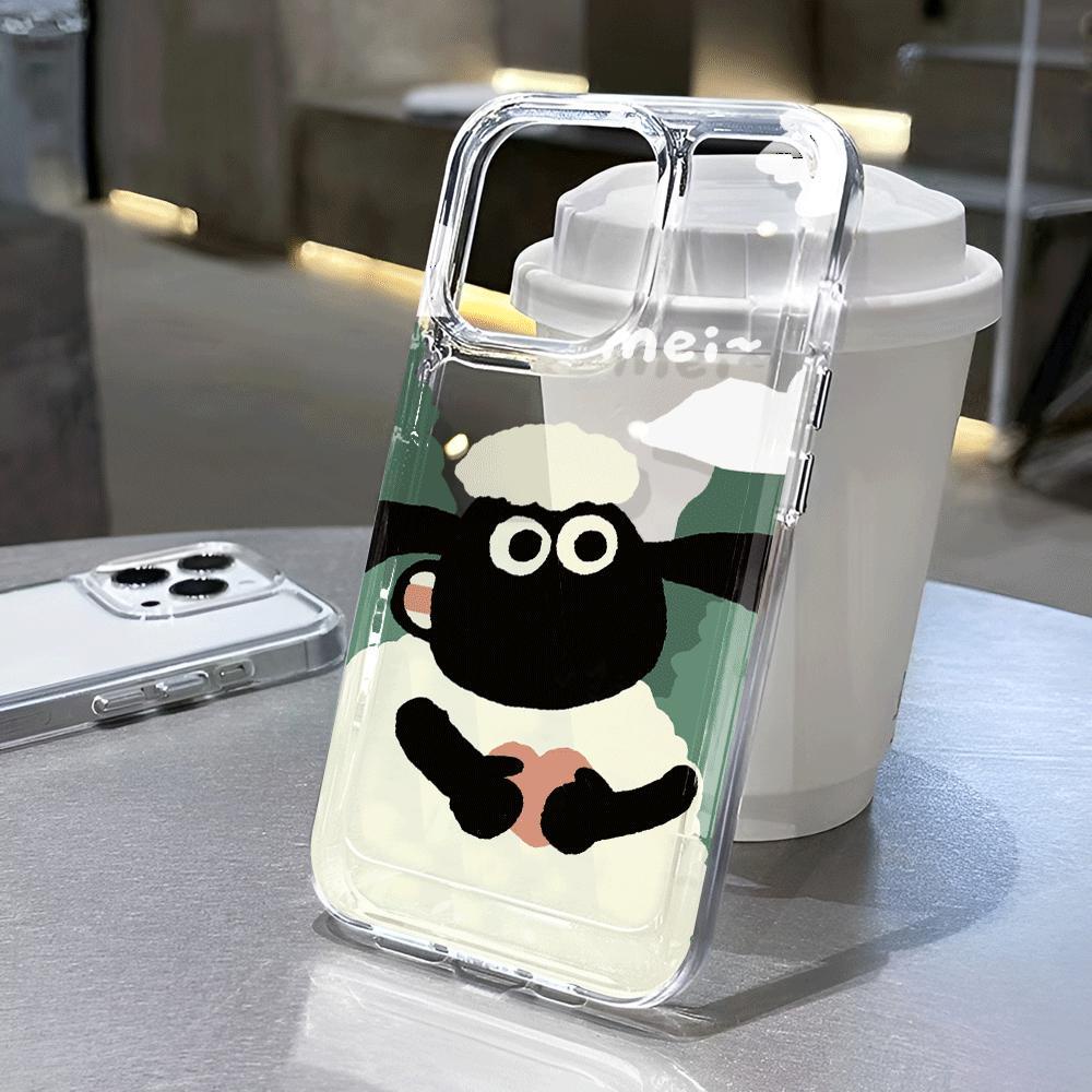 Ốp Điện Thoại Trong Suốt Hình Chú Cừu Dễ Thương Cho iphone 14 Pro Max 14 Plus 13 11 12 7Plus X XR XS Max 7 8 SE 2020