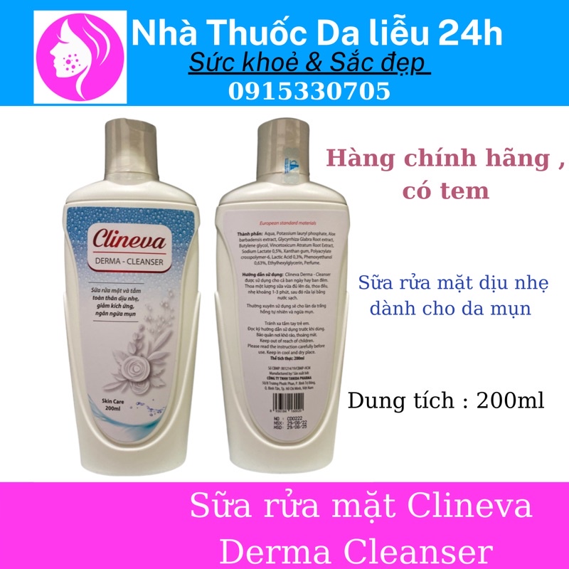 Sữa rửa mặt Clineva Derma Cleanser 200ml