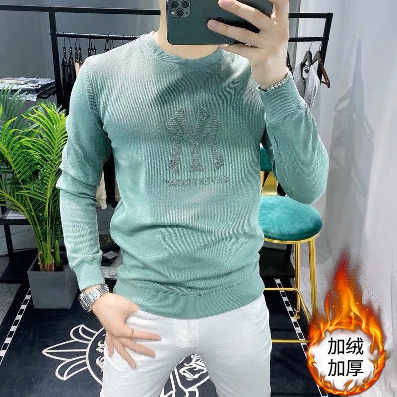 Áo Nỉ Dài Tay Cổ Tròn Thời Trang Mùa Thu Cho Nam