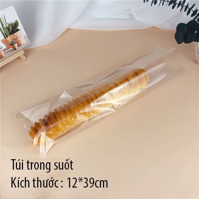 Túi đựng bánh mỳ dài trong suốt kích thước 12.5x39 có dây buộc kim loại theo kèm - VUA BAO BÌ