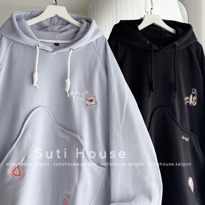 [ẢNH THẬT- CÓ SẴN ĐỦ MÀU] Áo Hoodie ECKOK Nhiều Màu Túi Kiểu Thêu Hình Dễ Thương Form Rộng Unisex Nam Nữ-Suti House | BigBuy360 - bigbuy360.vn