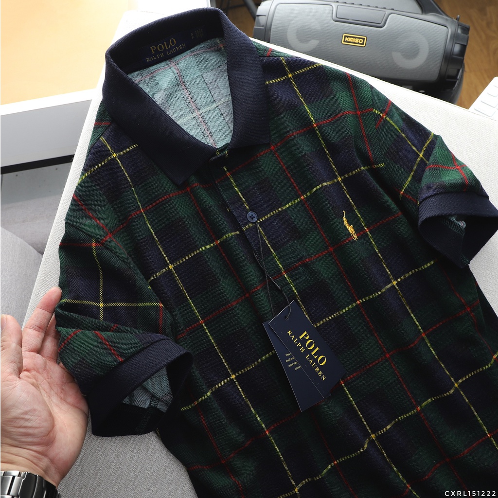 [ XUẤT XỊN ] Áo thun polo nam kẻ sọc, chất liệu cotton pique cao cấp 151222