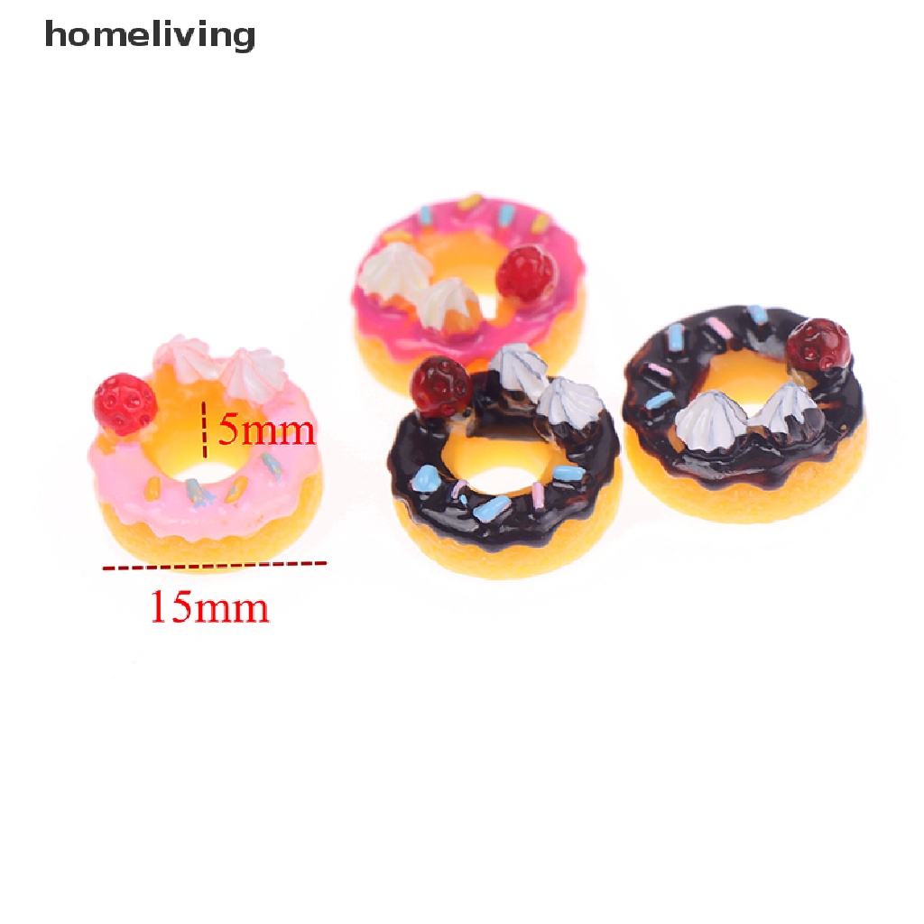 Set 5 / 10 Mô Hình Bánh Donut DIY Cho Nhà Búp Bê