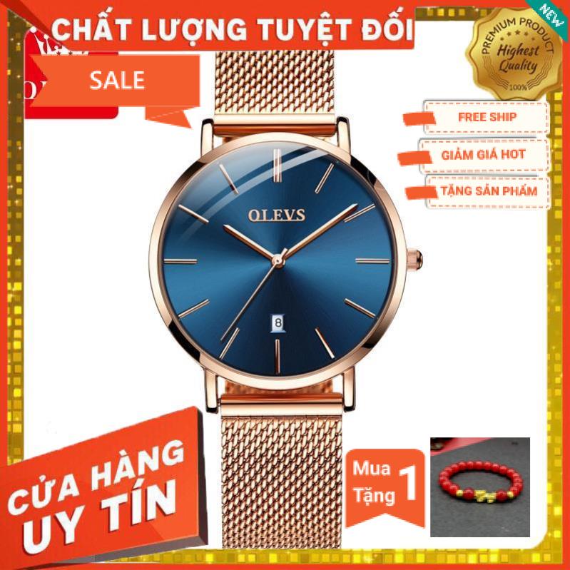 Đồng hồ đeo tay OLEVS 5869 dây đeo thép lưới siêu mỏng chống thấm nước thời trang cho nữ