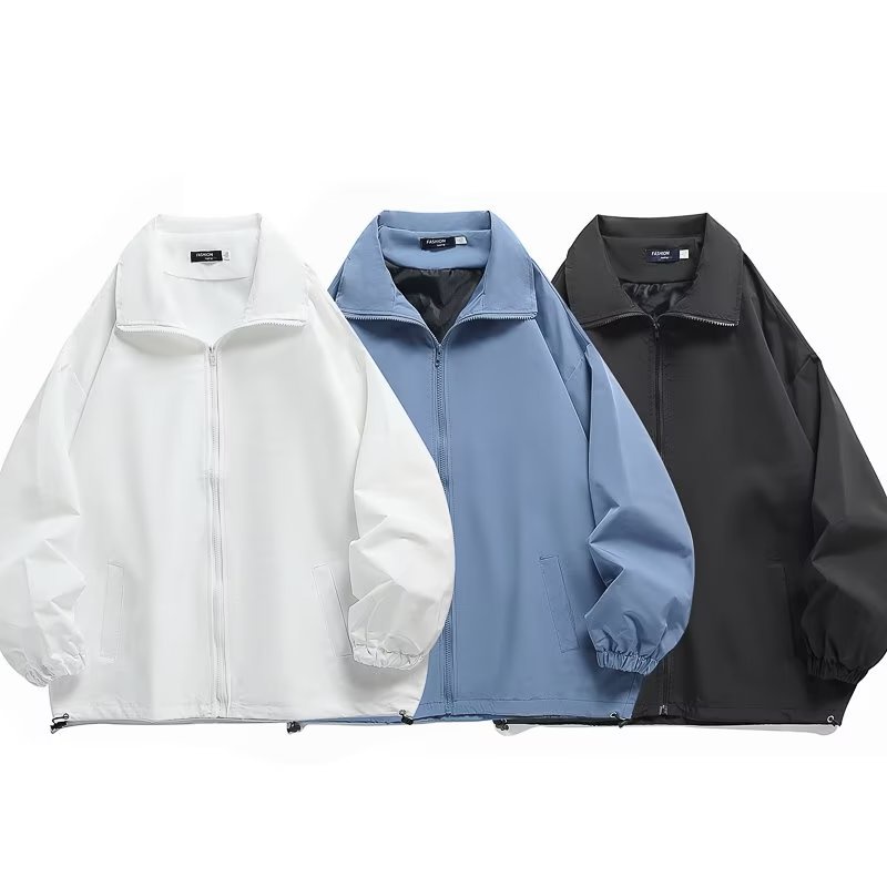 Hattongutto COD OOTD Áo Khoác Cổ Bẻ Dáng Rộng Màu Trơn Phong Cách Hong Kong Thời Trang Mùa Thu Cho Nam