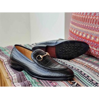 (Cao cấp) Giày Lười Toroshoes Dập Vân M628.1 Đen