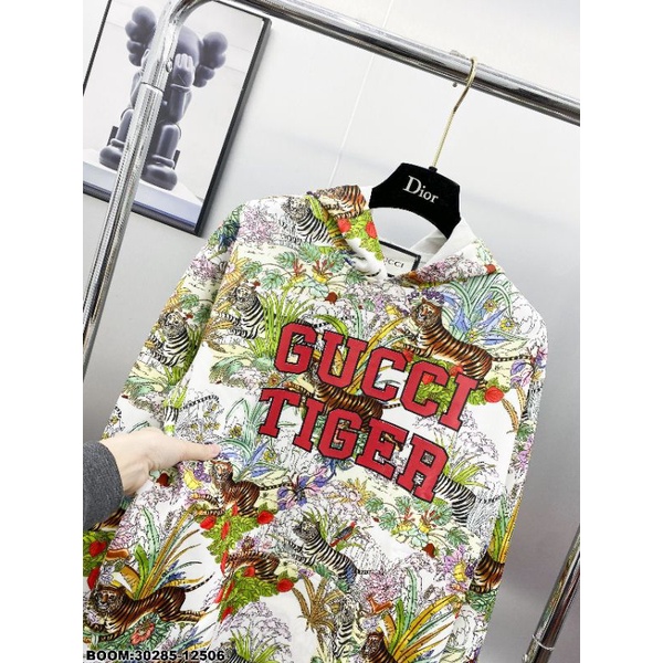 Áo Khoác Hoodie Nam, áo nỉ có mũ hoạ tiết Gucci Rừng Hổ vải cao cấp Hotrend 2022