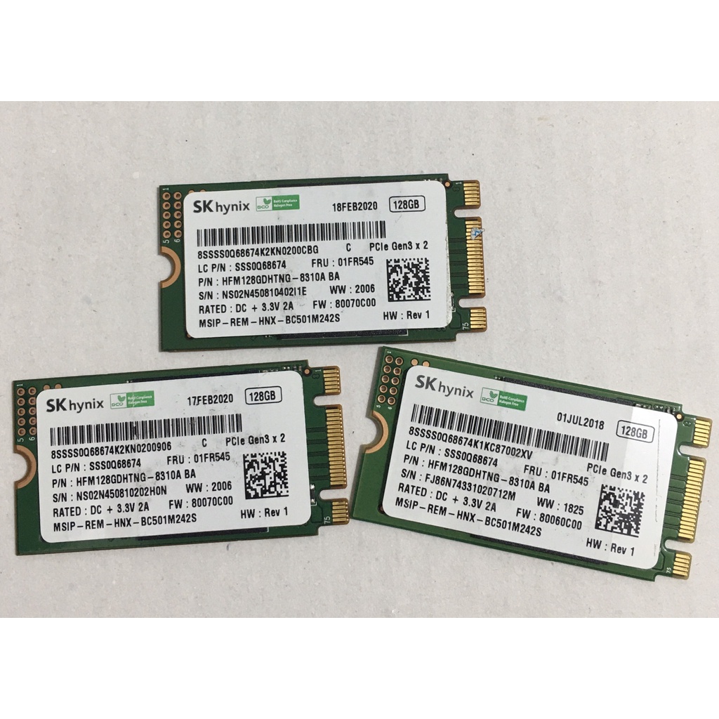 SSD Nvme 128G chuẩn 2230 / 2242 Hãng Hynix SSSTC hàng cực chuẩn tháo máy nguyên zin - BH 12 Tháng