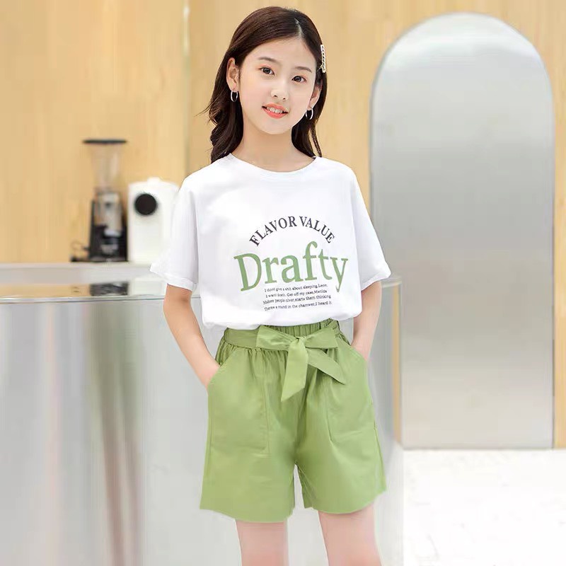 Sét Bộ quần trẻ em dành cho bé gái 18-45kg. Mẫu quần nơ. MA47.