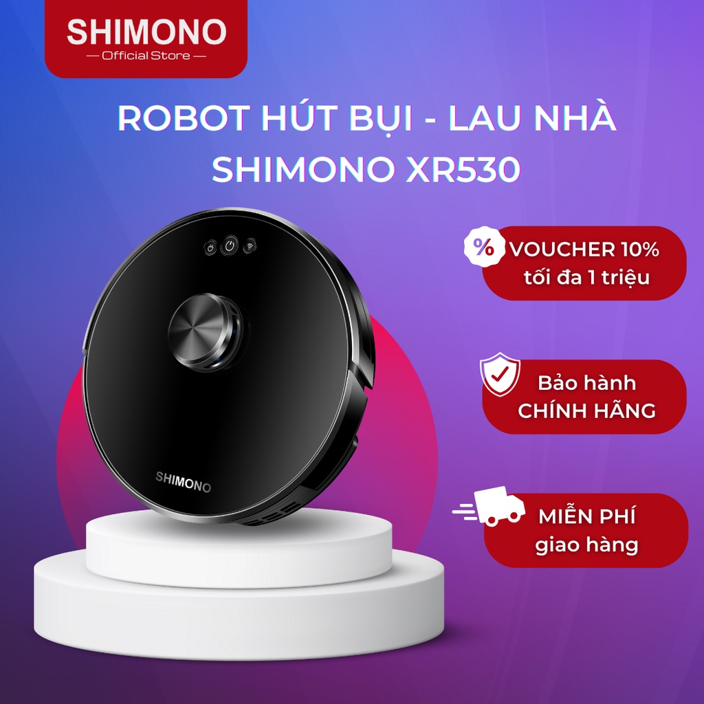Robot hút bụi - lau nhà SHIMONO XR530 - Hàng chính hãng