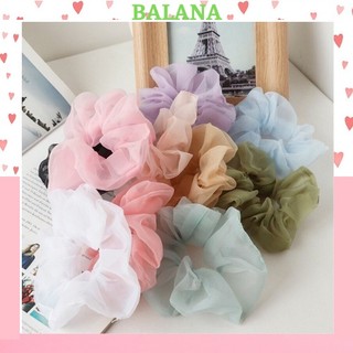 Dây buộc tóc voan trơn BALANA, kiểu dáng đơn giản thời trang
