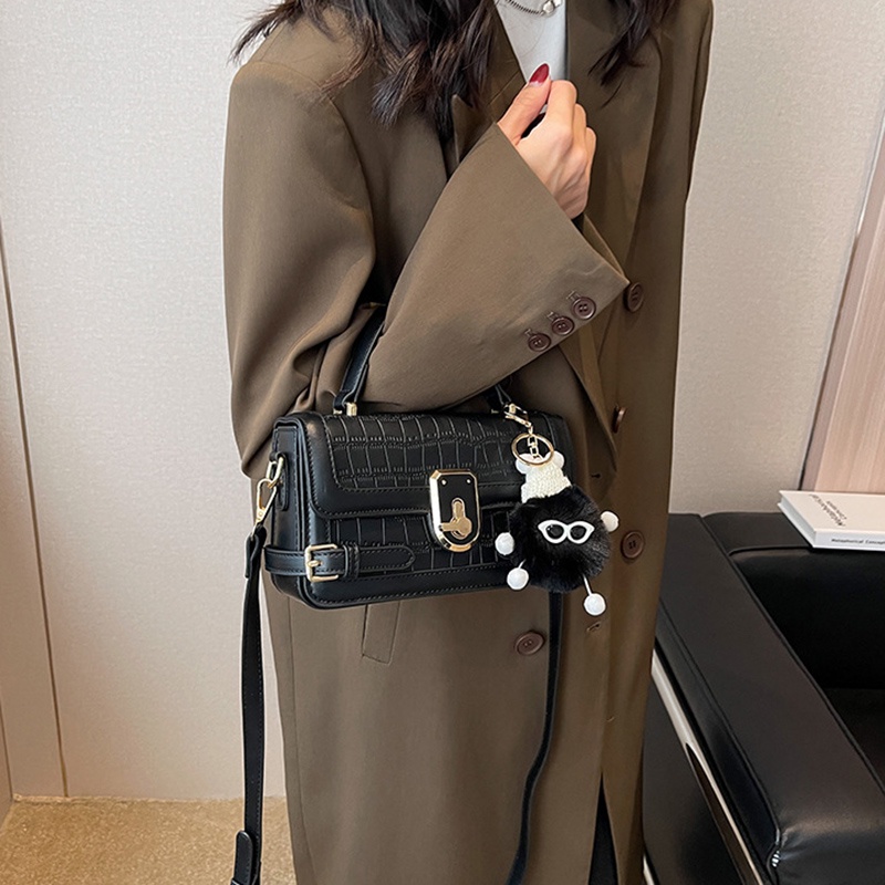 Ielgy Túi Đeo Chéo Nhỏ Hình Vuông Họa Tiết houndstooth Chất Lượng Cao Dễ Phối Đồ Cho Nữ