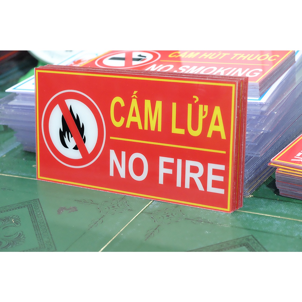 Bảng Cấm Hút Thuốc PCCC kích thước 16x40cm