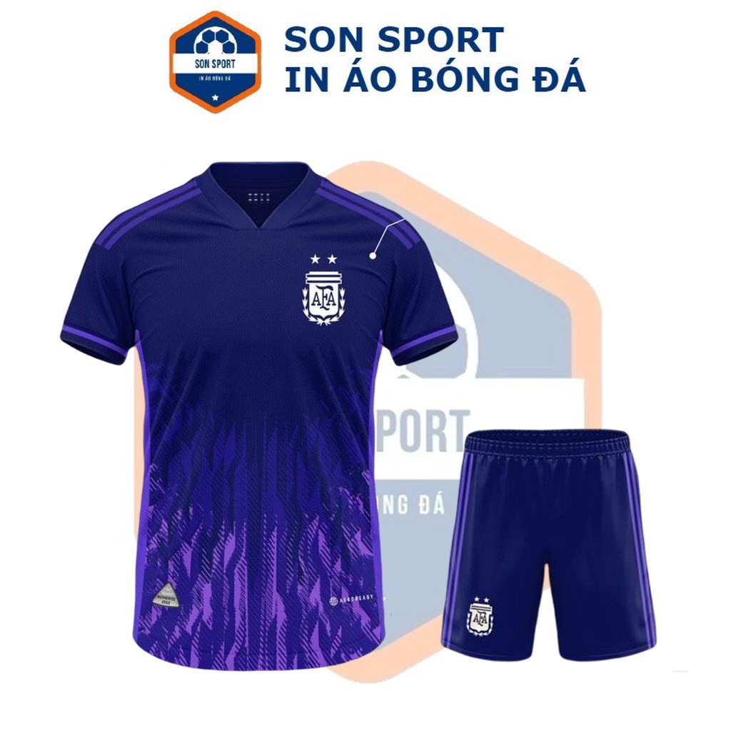 Bộ quần áo bóng đá Mè thái CLB Argentina màu xanh tím
