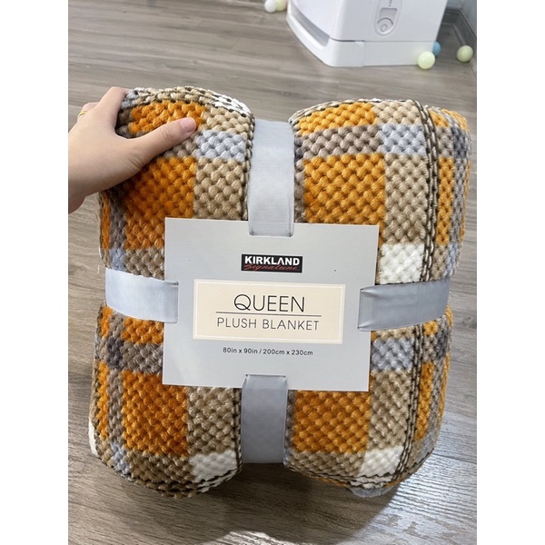 Chăn lông thỏ IGUN BEDDING hoạ tiết caro xinh sắn