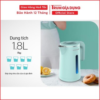 Ấm siêu tốc, bình đun siêu tốc Sunhouse inox 2 lớp, dung tích 1,8 lit, SHD1351