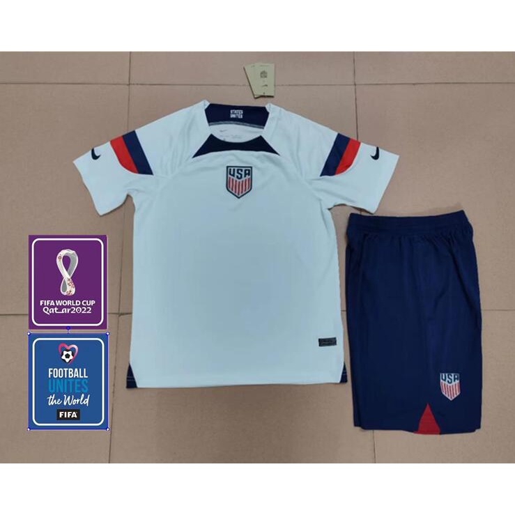 Bộ Quần Áo Thể Thao Bóng Đá Đội Tuyển Mỹ World Cup 2022 / 23 22 3 Nhanh Khô Thoáng Khí Cho Người Lớn