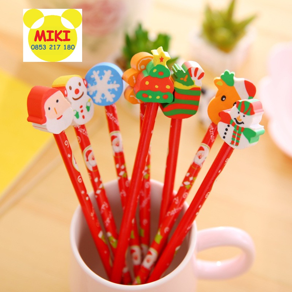 BÚT CHÌ ĐẦU GÔM NOEL