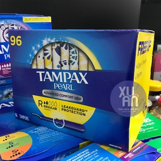 Băng vệ sinh dạng ống Tampax Pearl Tampons USA hộp 96 cái