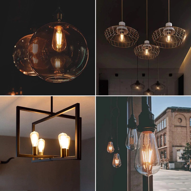 Bóng đèn led dây tóc thông minh HUEPRESS Bluetooth Mesh Filament Bulb ST64 đui E27 4W 2700K-6500K Edison vintage