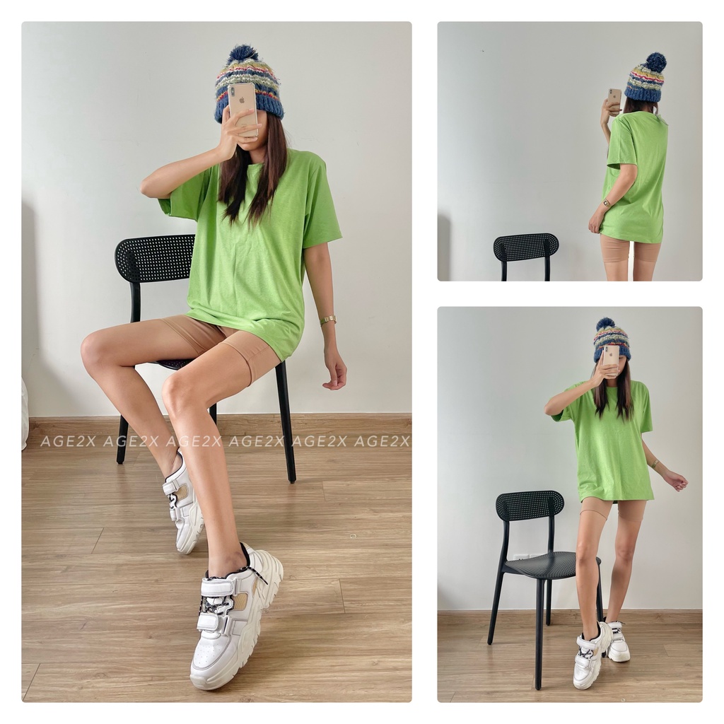 Quá hot với áo thun trơn AGE2X Tone màu phải nói là siêu hot trend thường xuyên cháy hàng phom oversize