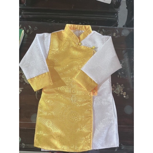 Áo dài cách tân gấm bé trai mới ms 05