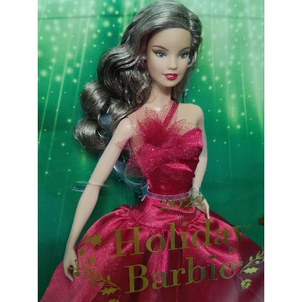 Búp bê barbie Holiday 2022 tóc nâu