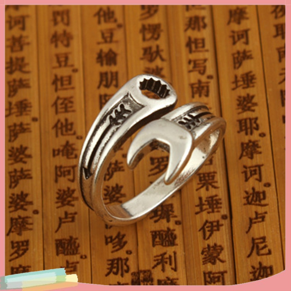 Nhẫn hợp kim hình cờ lê độc đáo cho nam