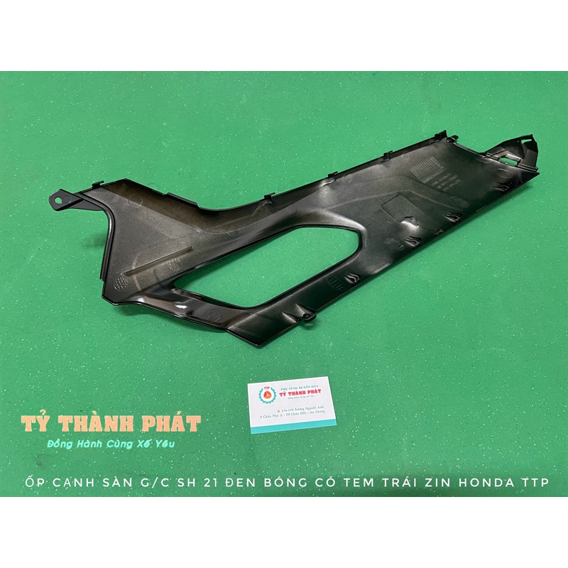 Ốp cạnh sàn gác chân SH 2021 Đen Bóng có tem Trái