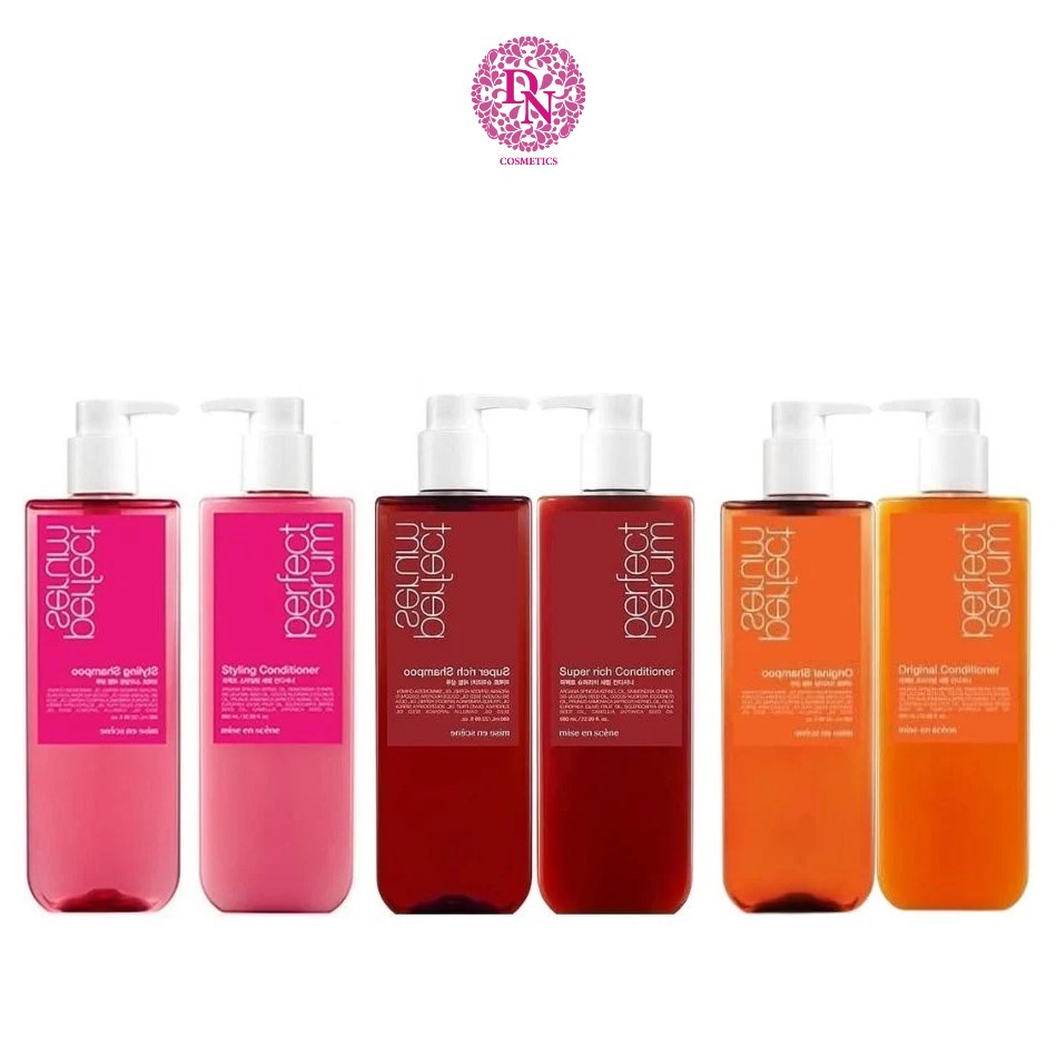 Dầu gội và xả Mise en Scene Perfect Serum Shampoo And Conditioner 680ml