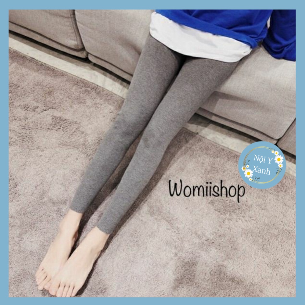 Quần Legginh Len Tăm Nữ Cạp Hình Hoa Báo SIÊU CO GIÃN nội y xanh -  chất đẹp