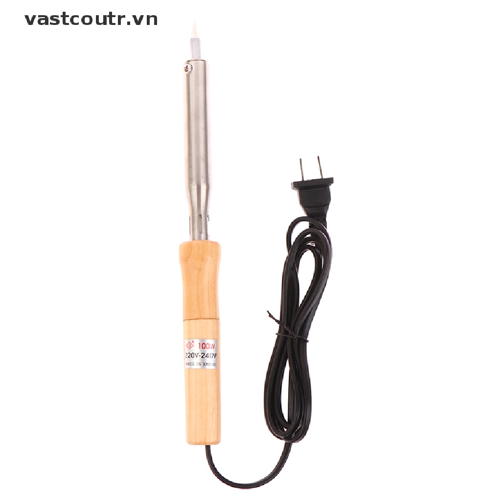 Mỏ Hàn Điện Mini 220V 100W Tay Cầm Gỗ Có Thể Điều Chỉnh Nhiệt Độ