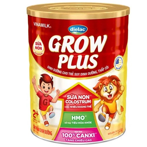 Sữa bột Dielac Grow Plus 2 - lon 1.4kg (cho trẻ từ 2 - 10 tuổi)