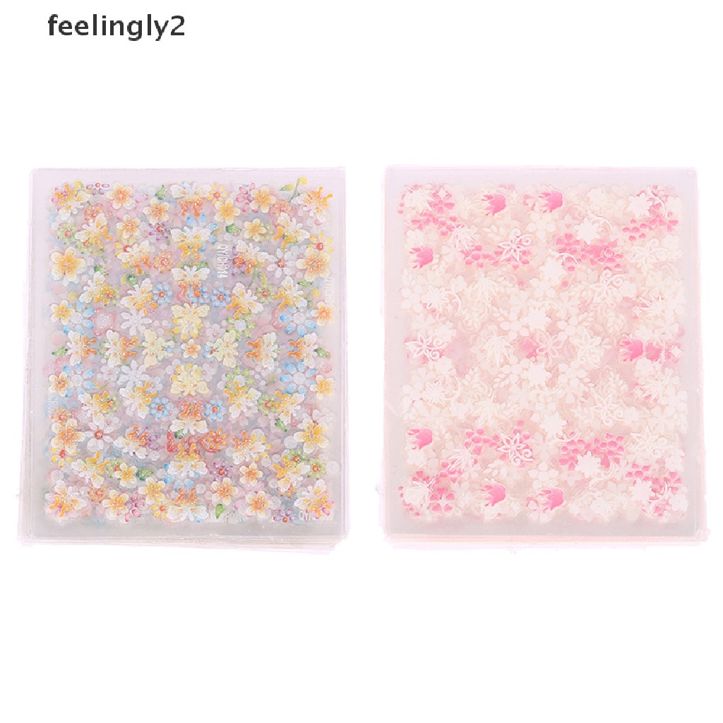 Set 30 Miếng Dán Trang Trí Móng Tay Tự Dính Họa Tiết Hoa Xinh Xắn