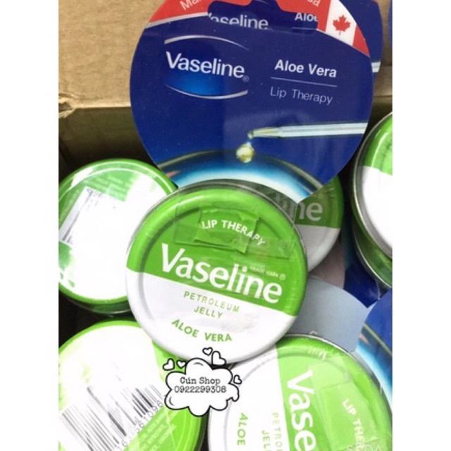 Son dưỡng môi Vaseline Petroleum Jelly Aloe Vera 20g