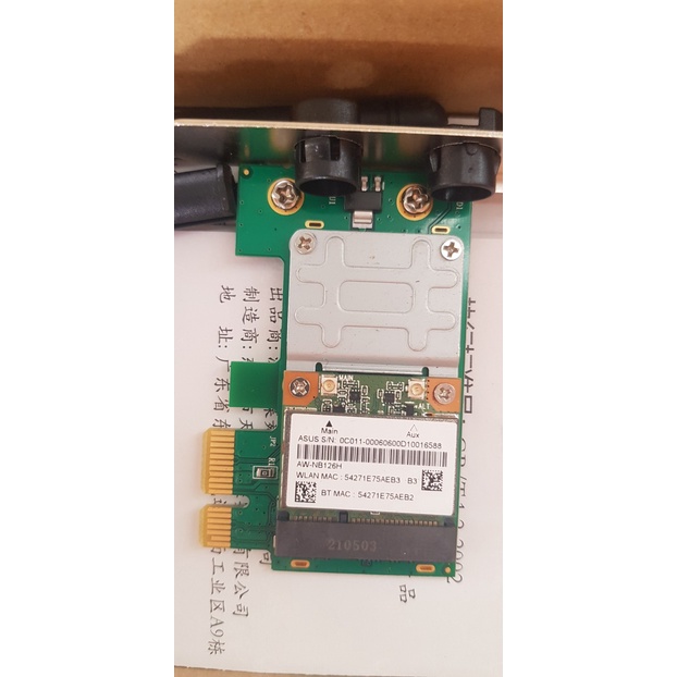 Card WiFi pc có Bluetooth angten dài dùng cho máy bàn, cắm vào là chay ngạy, new Box dùng đuọc cho cả Laptop