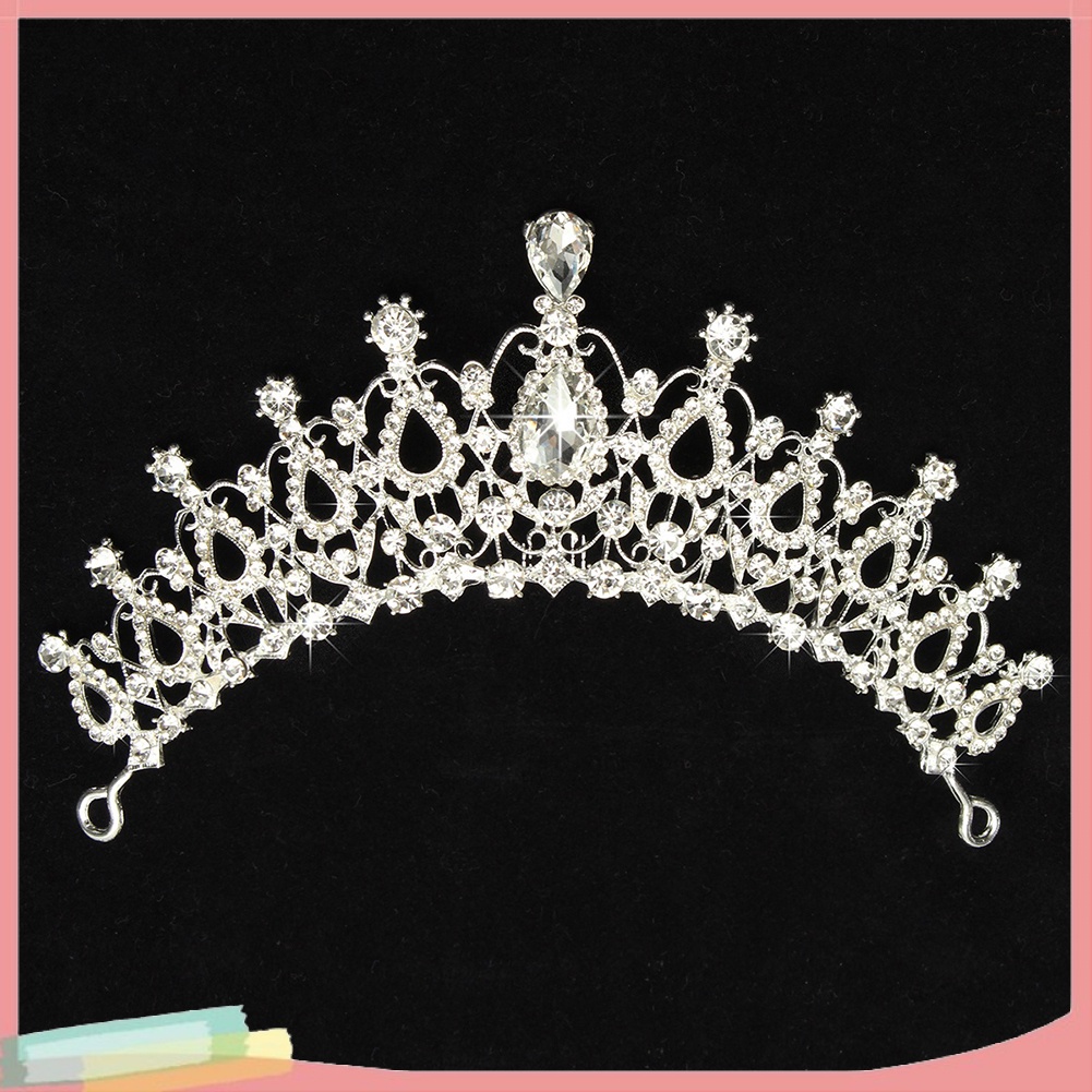 Băng Đô Hợp Kim Trang Trí Vương Miện Đính Đá Lấp Lánh Thời Trang Cho Nữ