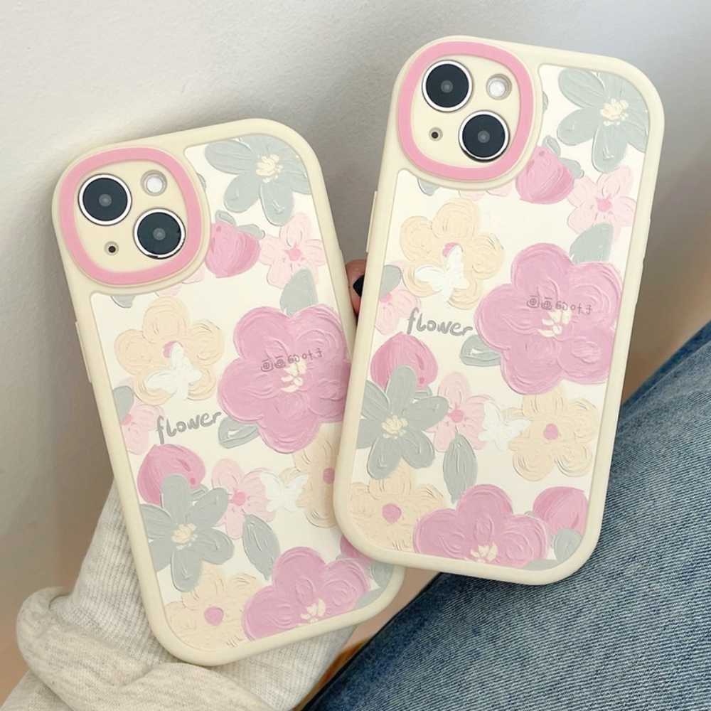 Ốp Điện Thoại TPU Mềm Chống Sốc Họa Tiết Hoa Màu Nước Cho IPhone 14 13 12 11 Pro Max XS XR 8 7 Plus