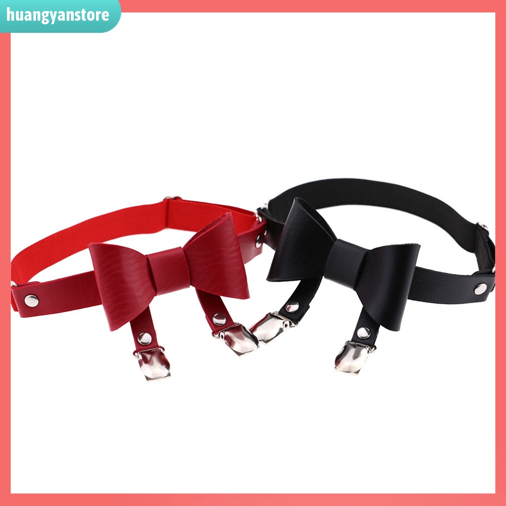 HY/ Đai Nịt Bít Tất Giả Da Đính Nơ Thời Trang Cho Nữ