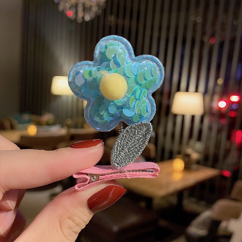 Kẹp Tóc Hình Hoa 3D Nhiều Màu Dễ Thương Cho Bé Gái