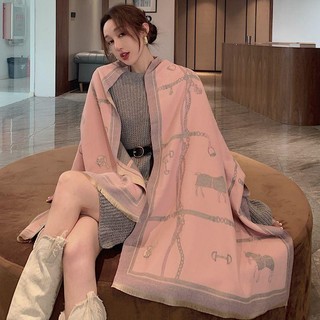 Hermes khăn quàng cổ thời trang mùa thu đông ấm áp dành cho nữ
