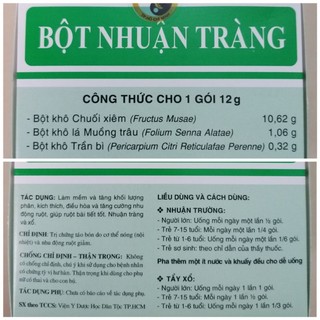 Bột nhuận tràng - viện y dược học dân tộc tphcm