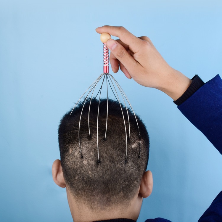 Cây Massage Đầu Thư Giãn Xả Stress - Dụng Cụ Mát Xa 12 Đầu Hình Bạch Tuộc Giảm Căng Thẳng