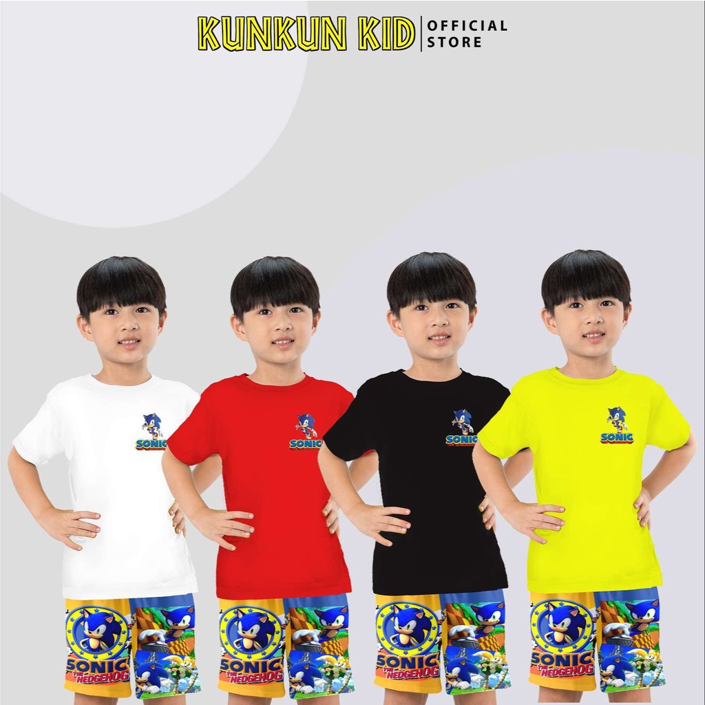 Đồ bộ bé trai cotton hình Sonic Kunkun Kid CT0002-Quần áo trẻ em size đại từ 16-60kg